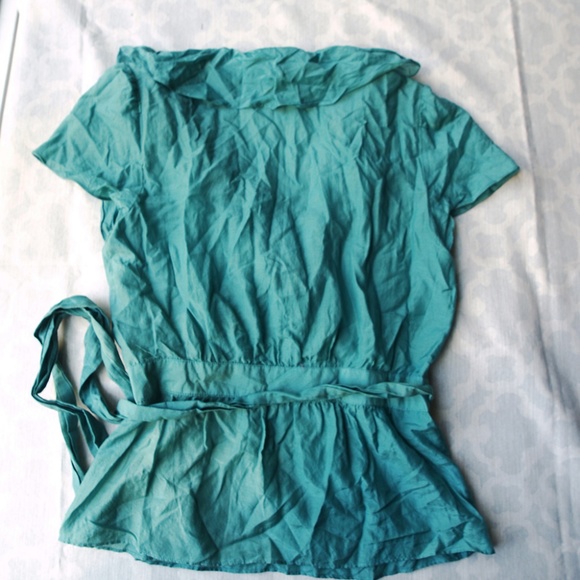 Loft by Ann Taylor - Short Sleeve Wrap Blouse - Picture 4 of 5